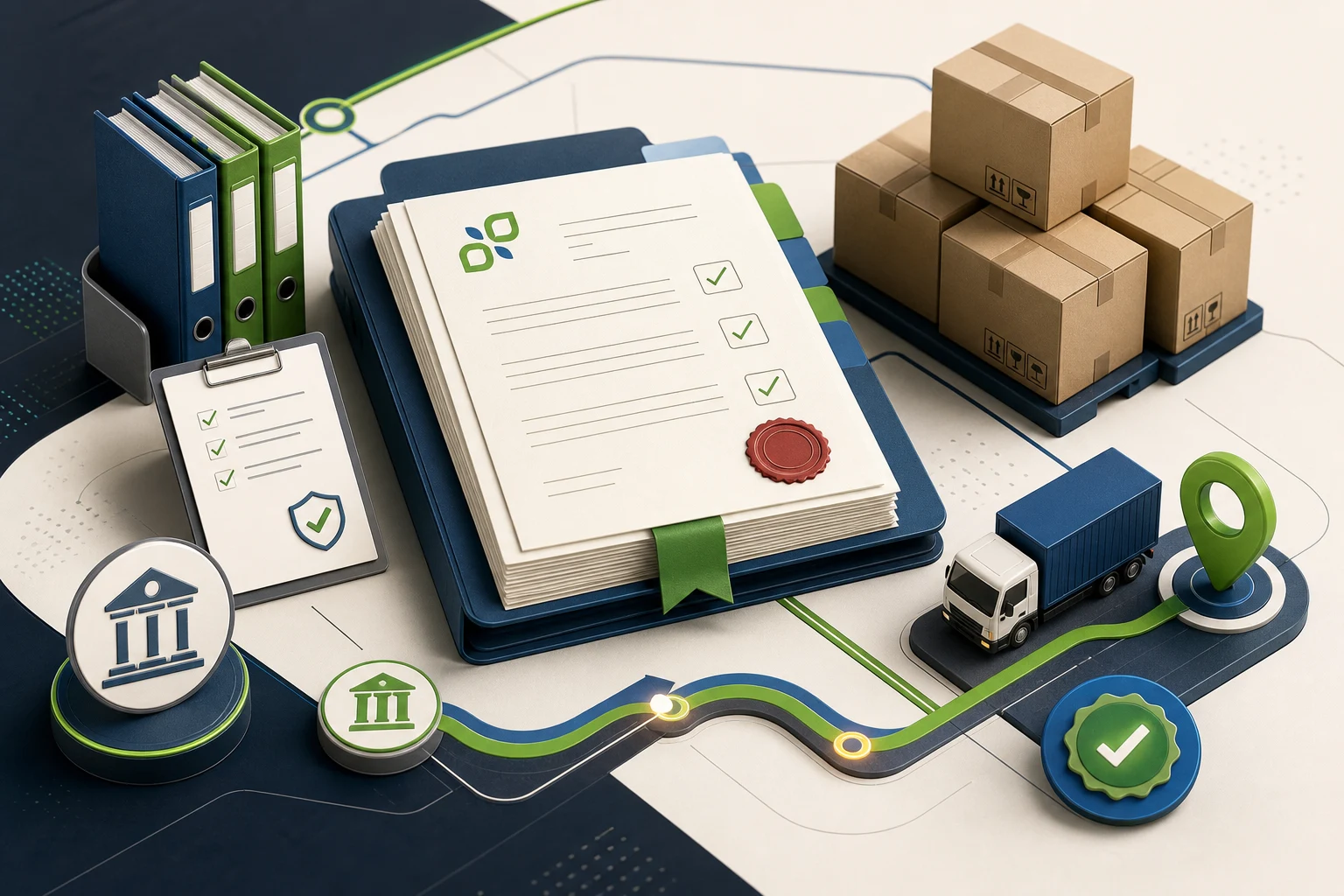 Tender and institutional supply with documents, cartons, and verified delivery routes